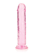 Shots RealRock Anal Dildo | Crystal Clear 7" Big Dildo | Straight Pink Dildo | Suction Cup Dildo