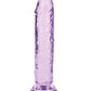 Shots RealRock Anal Dildo | Crystal Clear 7" Big Dildo | Straight Purple Suction Cup Dildo