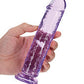 Shots RealRock Anal Dildo | Crystal Clear 7" Big Dildo | Straight Purple Suction Cup Dildo