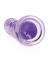 Shots RealRock Anal Dildo | Crystal Clear 7" Big Dildo | Straight Purple Suction Cup Dildo