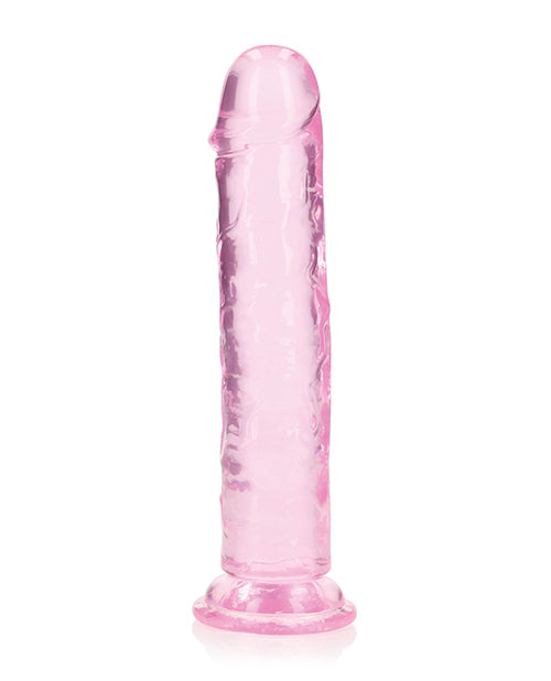 Shots Large Dildo | Crystal Clear 8" Big Dildo | Straight Pink Dildo | Suction Cup Dildo