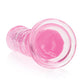 Shots Large Dildo | Crystal Clear 8" Big Dildo | Straight Pink Dildo | Suction Cup Dildo