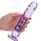 Shots RealRock Realistic Dildo | Clear 8" Big Dildo | Straight Purple Suction Cup Dildo