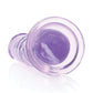 Shots RealRock Realistic Dildo | Clear 8" Big Dildo | Straight Purple Suction Cup Dildo