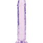 Shots RealRock Realistic Dildo | Clear 8" Big Dildo | Straight Purple Suction Cup Dildo