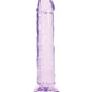 Shots RealRock Anal Dildo | Crystal Clear 9" Big Dildo | Straight Purple Suction Cup Dildo