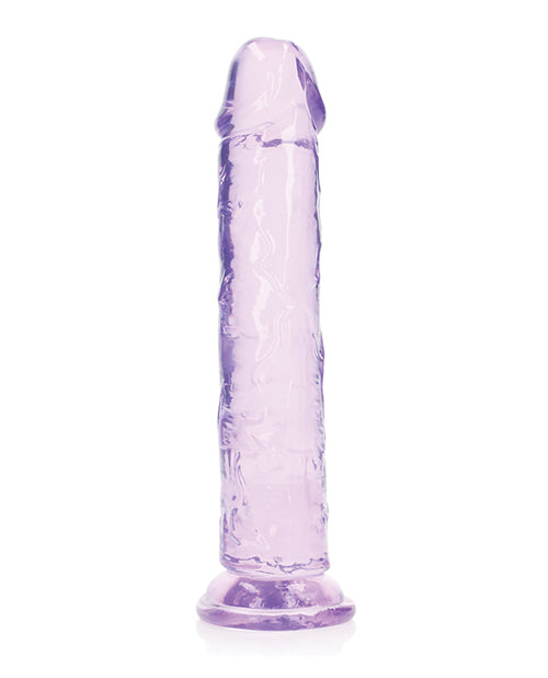 Shots RealRock Anal Dildo | Crystal Clear 9" Big Dildo | Straight Purple Suction Cup Dildo