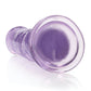 Shots RealRock Anal Dildo | Crystal Clear 9" Big Dildo | Straight Purple Suction Cup Dildo