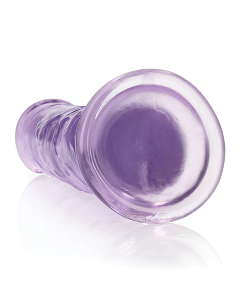 Shots RealRock Anal Dildo | Crystal Clear 9" Big Dildo | Straight Purple Suction Cup Dildo