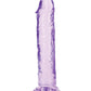 Shots RealRock Anal Dildo | Crystal Clear 9" Big Dildo | Straight Purple Suction Cup Dildo