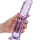 Shots RealRock Anal Dildo | Crystal Clear 9" Big Dildo | Straight Purple Suction Cup Dildo