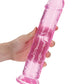 Shots RealRock Realistic Dildo | Clear Suction Cup Dildo | 10" Big Dildo | Straight Pink Dildo