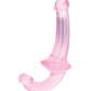 Shots RealRock Crystal Clear 6" Strapless Strap-On - Pink