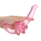 Shots RealRock Crystal Clear 6" Strapless Strap-On - Pink