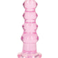 Shots RealRock Crystal Clear 5.5" Curvy Dildo/Butt Plug - Pink