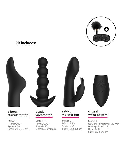 Shots G Spot Vibrator | Switch Pleasure Kit 6 Clit Vibrator | Black Rabbit Vibrator | Best Vibrator for Women