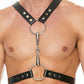 Shots Uomo Men's Harness w/Metal Bit - Black