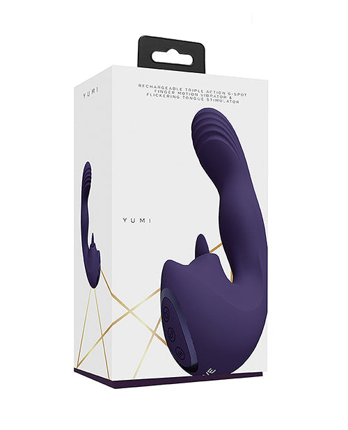 Shots Yumi Triple Action G-Spot Vibrator & Stimulator - Purple