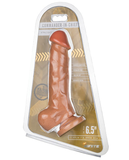 Major Dick Suction Cup Dildo | Straight Large Dildo with Balls | Commander in Chief Vanilla