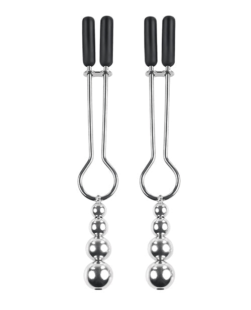 Selopa Beaded Nipple Clamps - Silver