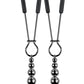 Selopa Beaded Nipple Clamps - Black Chrome