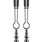 Selopa Beaded Nipple Clamps - Black Chrome