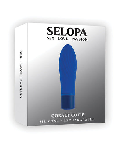 Selopa Bullet Vibrator | Cobalt Cutie Small Vibrator | Blue Tapered Tip | Textured Shaft | Best Vibrator for Women