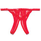 Scalloped Embroidery Crotchless Panty Red O/S