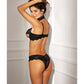 Absolutely Beautiful Stretch Lace Collard Bra & Panty (Goes w/SOH31549) Black 32