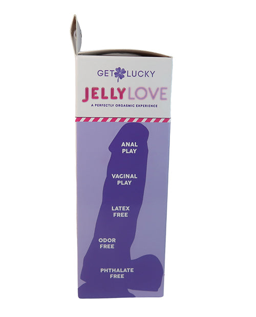 Get Lucky 7" Big Dildo | Jelly Love Realistic Dildo | Waterproof Purple Dildo | Suction Cup Dildo