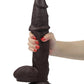 Get Lucky 12" Big Black Dildo | Real Skin Realistic Dildo | Dark Brown Giant Dildo | Large Dildo