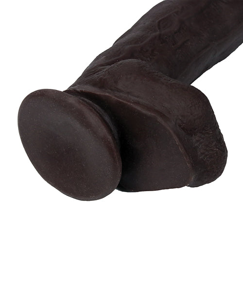 Get Lucky 12" Big Black Dildo | Real Skin Realistic Dildo | Dark Brown Giant Dildo | Large Dildo