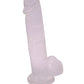 Get Lucky 8.5" Big Dildo | Real Skin Glitter Dick Realistic Dildo | Clear Suction Cup Dildo