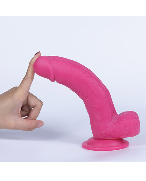 Get Lucky Large Dildo | Mr Pink Dildo | 7.5" Big Dildo | Dual Layer Suction Cup Dildo