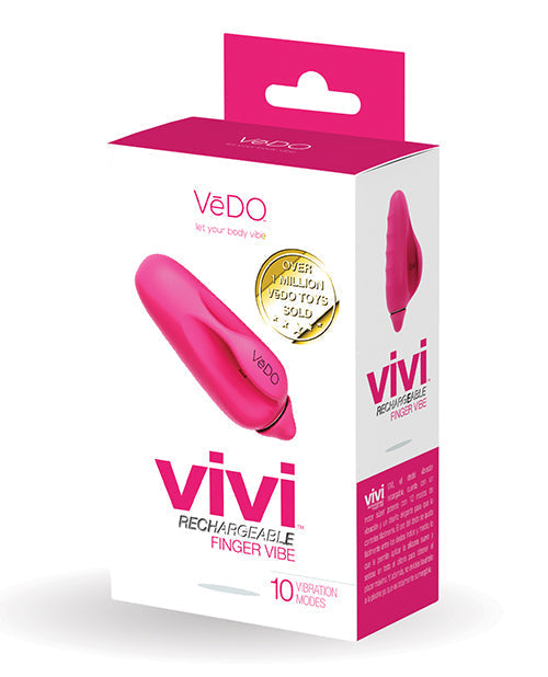 VeDO VIVI Bullet Vibrator | Rechargeable Finger Vibrator | Foxy Pink 10x Clit Vibrator | Best Vibrator for Women