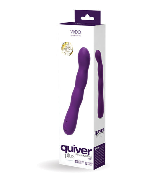 VeDO Quiver Plus Rechargeable Vibe - Deep Purple