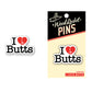 Wood Rocket I Love Butts Enamel Pin