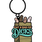 Wood Rocket Eat A Bag of Dicks Keychain - Tan