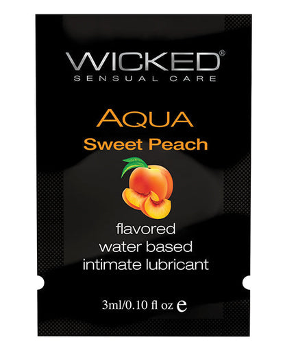 Wicked Sensual Care Water Based Lubricant - .1 oz Sweet Peach