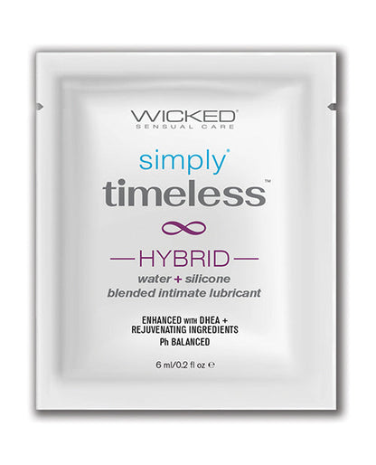 Wicked Sensual Care Simply Timeless Hybrid Water & Silicone Lubricant - .2 oz