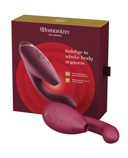 Womanizer Duo 2 Rabbit Vibrator | Bordeaux G Spot Vibrator | Waterproof 10X Clit Vibrator | Best Vibrator for Women