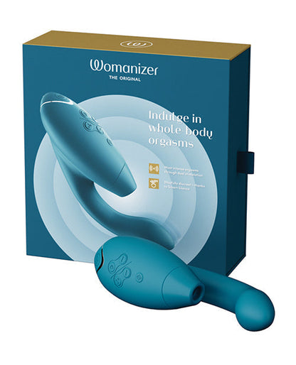 Womanizer Duo 2 Rabbit Vibrator | Petrol G Spot Vibrator | Waterproof 10x Clit Vibrator | Best Vibrator for Women