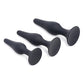 Master Series Triple Tapered Silicone Anal Trainer - Black Set of 3