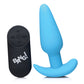 Bang! 21X Vibrating Silicone Butt Plug w/Remote - Blue