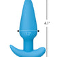 Bang! 21X Vibrating Silicone Butt Plug w/Remote - Blue