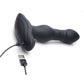 ThunderPlugs Silicone Vibrating & Thrusting Plug w/Remote - Black