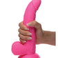 Pop Peckers Large Dildo | 7.5" Big Dildo with Balls | Pink Dildo | Suction Cup Dildo