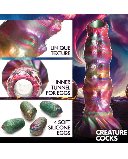 Creature Cocks Realistic Dildo | Larva Ovipositor Silicone Big Dildo with Eggs | Suction Cup Dildo