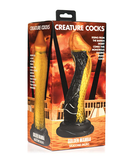 Creature Cocks Realistic Dildo | Golden Mamba Big Dildo | Suction Cup Dildo