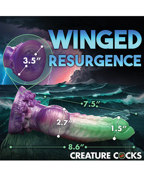 Creature Cocks Large Dildo | Aqua Phoenix Silicone Suction Cup Dildo | Best Dildo